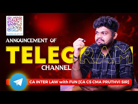 ANNOUNCEMENT OF TELEGRAM CHANNEL || BY CA CS CMA PRUTHVI SIR