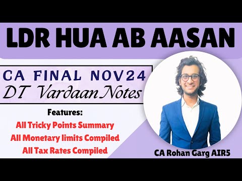 CA Final LDR Revision Best Solution with RG Vardaan Notes | CA Rohan Garg AIR5