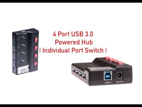 4 Port USB 3.0 Powered Hub | Individual Port Switch P#47-500-002