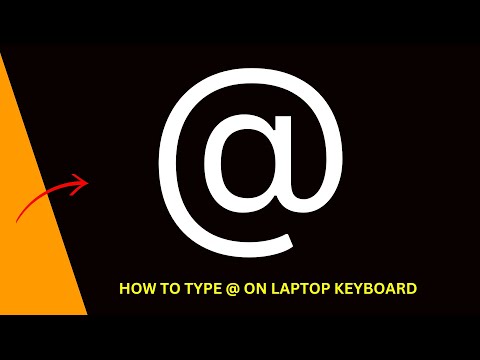 how to type @ on laptop keyboard