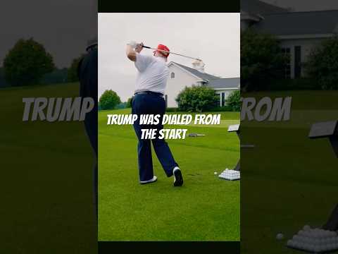 President Trump on the Range ⛳️ #golf #goodgood #trump