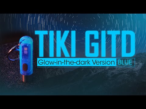 Nitecore TIKI GITD "Glow in the Dark" Blue Edition - 300 Lumen Rechargeable Keychain Flashlight