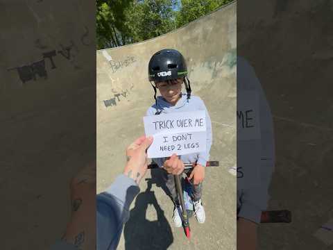 12 Year Old VS Pick a Trick!😳 #scooter #skatepark #challenge