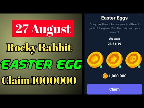 Rocky Rabbit Easter Egg 27 August | Rocky Rabbit Easter Egg Daily combo  | Today Easter egg