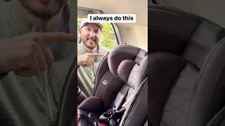 I always securely latch the top tether on my children’s car seats. #dad #baby #carseat #auto