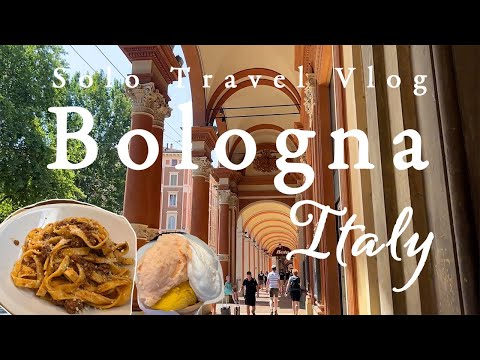 Bologna🇮🇹 Italy,Solo travel Vlog🍝Food,Pasta Bolognese,gelato🍦 | walking tour 4K