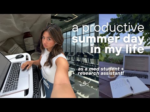 staying productive as a med student on summer break! ☀️ daily vlog