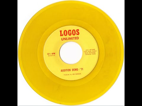 "Logos Unlimited"  A 7" yellow vinyl record played at 33&1/3 R.P.M.  -  Produced By Jon Badeaux