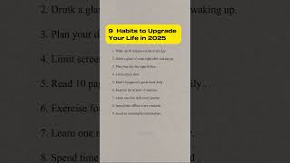 9 habits to upgrade your life in 2025? #2025planner #motivation #planningtips