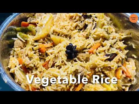 Vegetable Rice in Pressure Cooker | Quick Lunch Recipe | Bachelors Recipe | How To Make Veg Rice