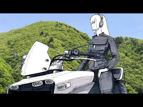 【巡音ルカV4X】バイクと雲雀と(小修正)【オリジナル】(ポンチ絵紙芝居)