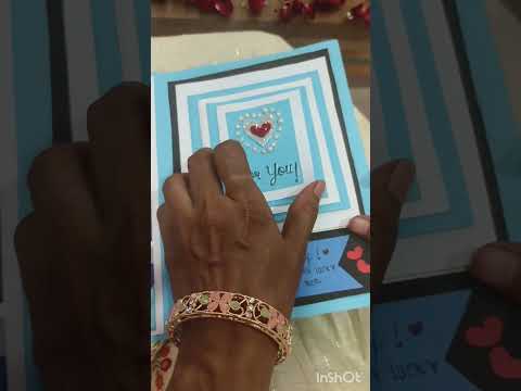 Beautiful greeting card made by my sweet daughter 😍💗#viral #ytshort #love #trending #song #sarika