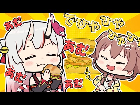 ころねとあやめの大食い競争【ホロライブ手描き】