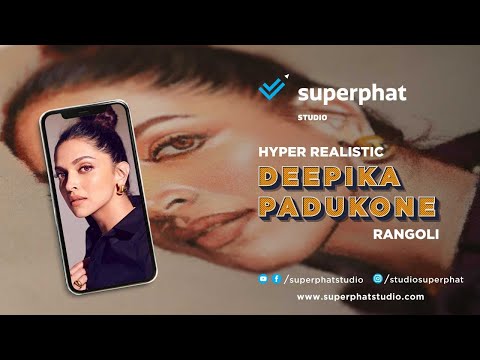 Deepika Padukone Hyper Realistic Rangoli | Deepika Padukone Art | Superphat Studio