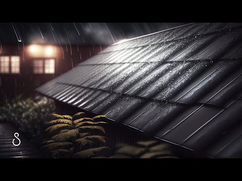 Rain On Plastic Roof💧Black Screen | 12 Hours | Sleep In Series