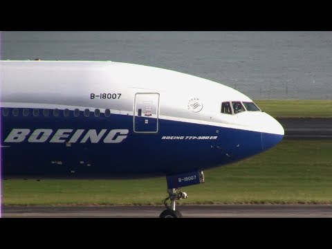 China Airlines Boeing 777-300 (Boeing Livery) Landing ✈ Auckland Airport