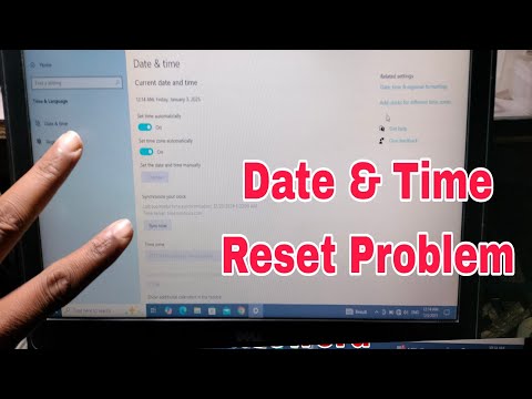 All Laptop And Desktop Date & Time Reset Problem in Windows10,11 | Automatic Time Change#macnitesh