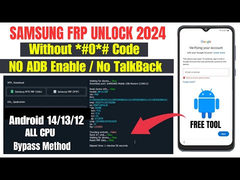 SAMSUNG FRP BYPASS ANDROID 13/14 NEW UPDATE 2024 | ONE CLICK FRP UNLOCK TOOL 2024