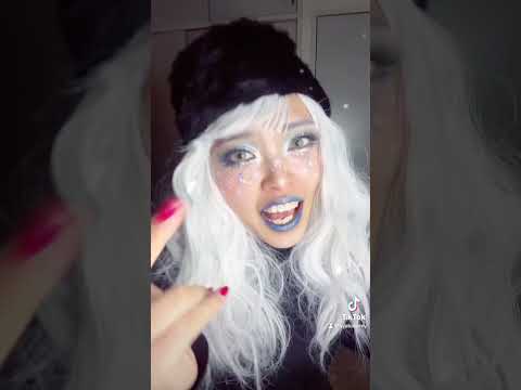 雪降った日に雪のメイク配信して遊んでたやつ　#tiktok #snowmakeup  #sushikudasai