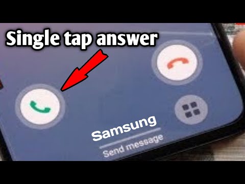 How to enable single tap for incoming calls in samsung galaxy phone | m51, f62, a71, m31