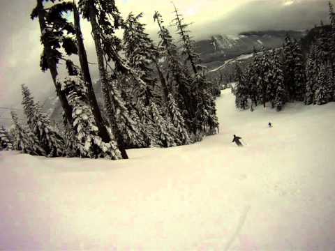 fresh tracks on silver fir and exploring hyak