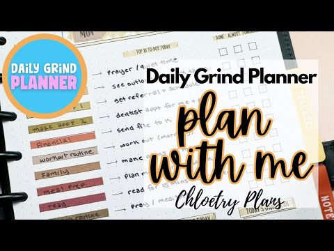 Daily Plan With Me | Daily Grind Planner | Chloetry Plans