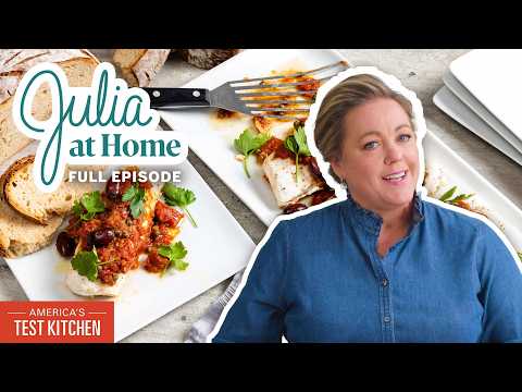 Italian Feast: Crispy Polenta, Olive Oil Cake, Halibut & More! | Julia At Home Full Episode (S3 E7)