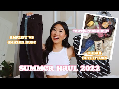 SUMMER HAUL 2022 | Aritzia + Urban, Amplify vs Amazon dupe, summer makeup, etc!!