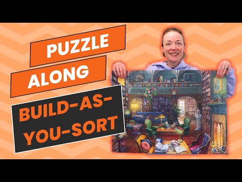 Puzzle Along Build-as-you-Sort:  Dream Library From Ravensburger #puzzle #jigsawpuzzle