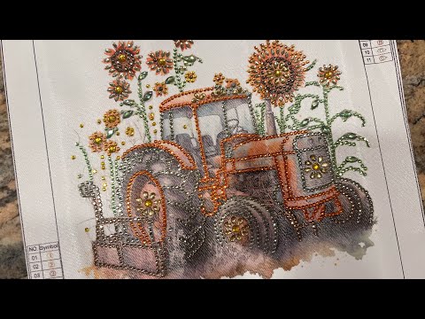 Completed Rustic Tractor Diamond Painting | GBFKE