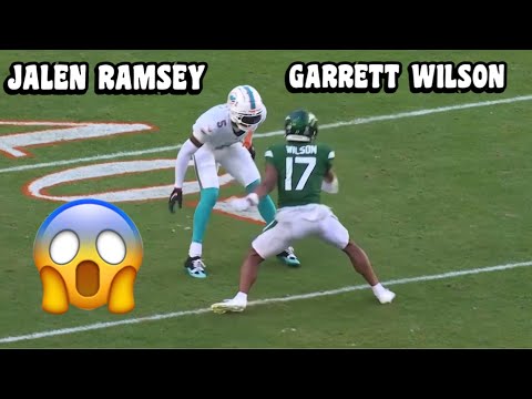 Garrett Wilson Vs Jalen Ramsey 🔥👀 (WR Vs CB) Dolphins Vs Jets 2023 highlights