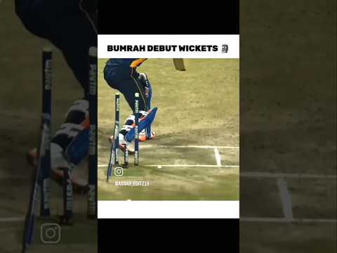 BUMRAH DEBUT WICKETS #viralvideo#cricketshorts#cricketvideo#bumrahbowling#iploction2025#msdhoni#ipl