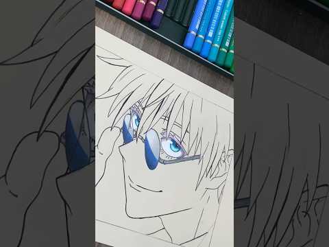 Drawing GOJO SATORU from JUJUTSU KAISEN ‼️😍✨ #anime #gojo #jujutsukaisen #howtodrawanime #reels