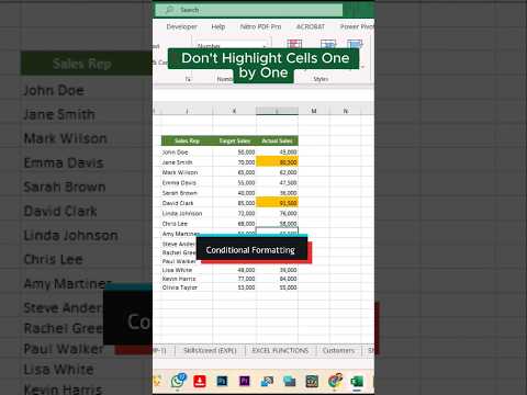 Conditional Formatting in Excel #shorts #exceltips #exceltutorial #exceltricks