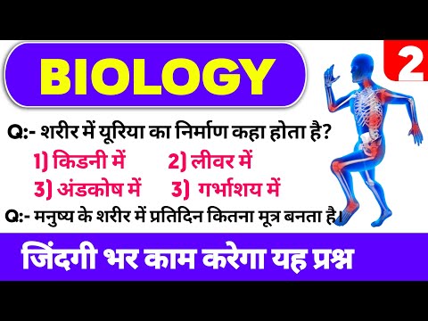 Human Body GK MCQ in Hindi | General science GK | Biology important Question | previous year MCQ