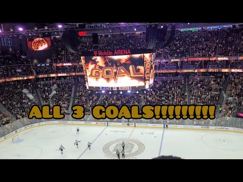 ALL 3 GOLDEN KNIGHTS GOALS LIVE!!!!!!! Vs Canucks