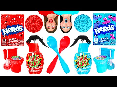 Red Food vs Blue Food Challenge by BaRaDa