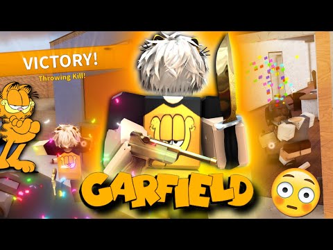 PLAYING MM2 AS GARFIELD 😼(Murder Mystery 2 Gameplay)