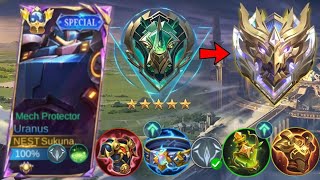 NEW SEASON UPDATE BEST BUILD URANUS FOR RANK UP FASTER IN SOLO RANK🔥 - Mobile Legends