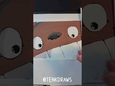 Drawing anime with gouache ghibli|Totoro |TenK Draws