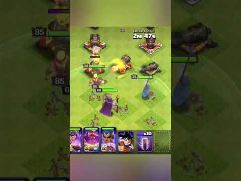 All Heros destroy cannons🤯🔥🔥🔥🔥#clashofclans #coc #games #supercell #reels