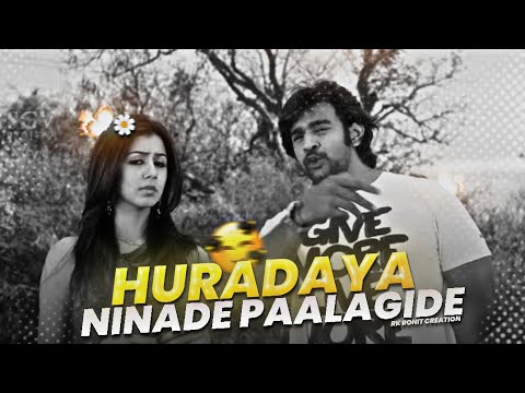 🥀huradaya ninade palagide💝 | kannada liyrics black screen video |rk_rohit_creation|#kannada