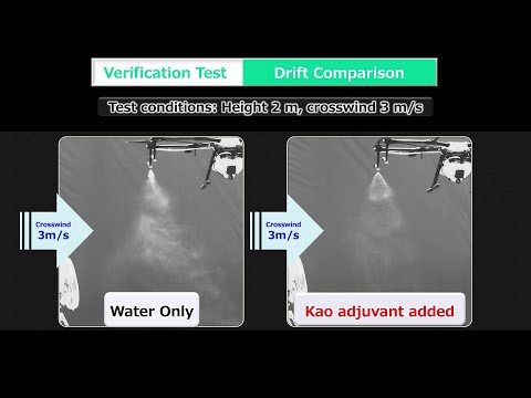 Kao  Effect of Kao adjuvant for drone to control dispersal