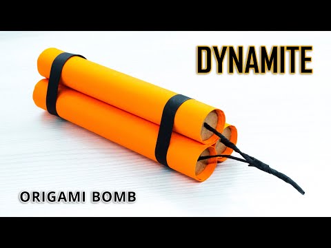 Paper Dynamite TNT BOMB DIY - Paper craft DYNAMITE !