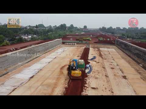 EXCAVATOR AND VIBRO ROLLER! CUT AND FILL FOR ROAD CONSTRUCTION