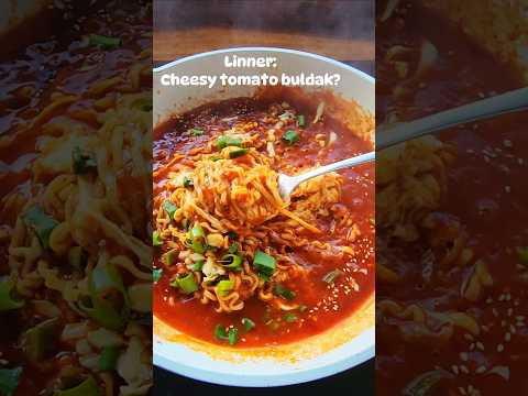 Cheesy tomatoe buldak? #buldak #cheesynoodles #asmr #asmrvideos #noodlesrecipe #ramenbowl #asmrfood