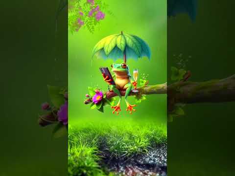 রিমিঝিমি এই শ্রাবনে #cute #frog #cats #animals #ai #aianimation #shorts #trending #youtubeshorts