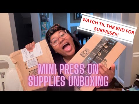 Mini Press On Supplies Unboxing | MINI GIVEAWAY!!  *Watch til the end* #pressonnails