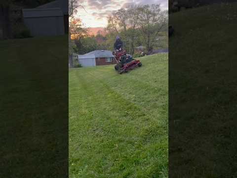 Toro Grandstand Throwing Wet Grass on a Hill #shorts