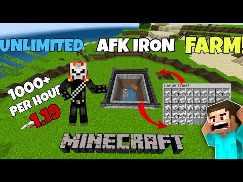 Minecraft 1.19 Easy Iron Farm Tutorial - 300 Per Hour